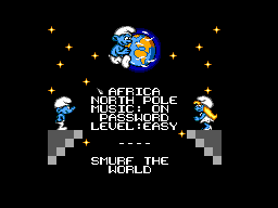 Les Schtroumpfs Autour Du Monde screenshot 2 for Sega Master System